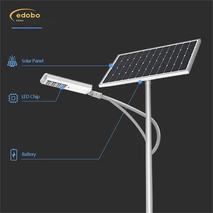 Lampu Jalan LED Dengan Baterai Lithium Lampu Jalan Tenaga Surya