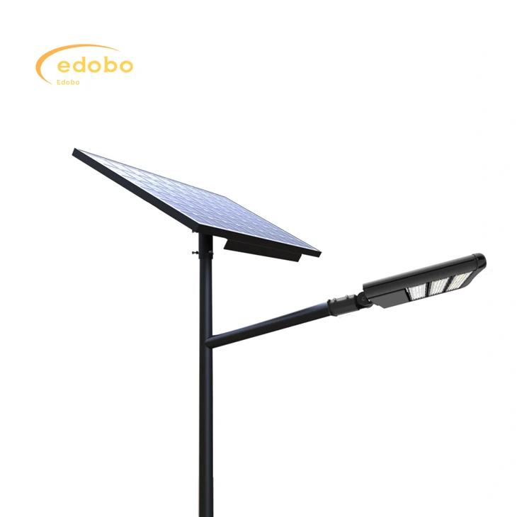 Lampu Tenaga Surya Lampu Jalan Tenaga Surya Dengan Panel Hitam Baterai Lithium